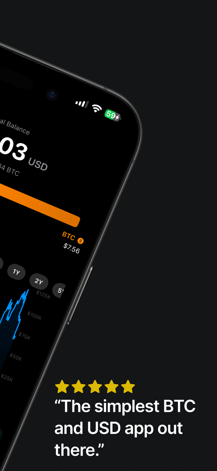 Stable Channels app — balance bar with USD stability and BTC exposure (right)